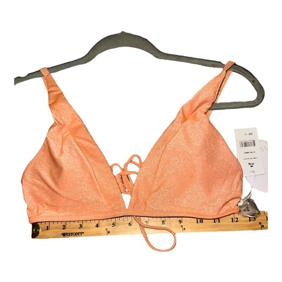 PQ Peach Metallic Skylar Bikini Top, Large - Picture 7 of 7